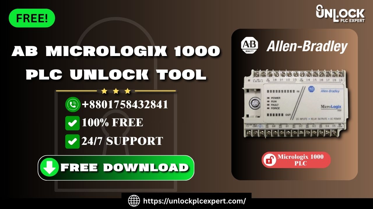 How to Unlock Allen-Bradley Micrologix 1000 PLC Passwords- Free Software Inside