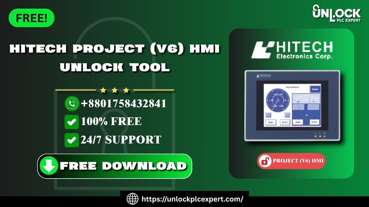 Free Tool to Unlock Hitech PROJECT V6 HMI Passwords Instantly