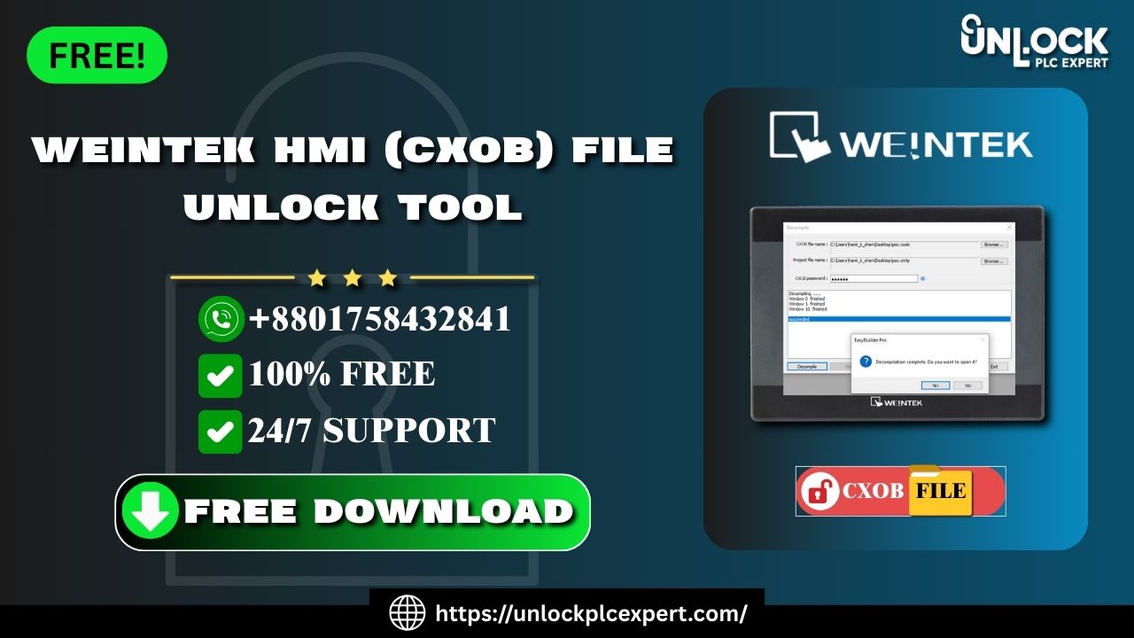 Download Weintek HMI CXOB File Password Unlock Software at Zero Cost